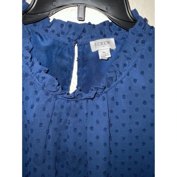 Bundle 2 tops J. Crew Navy Swiss Dot  Top Size M and Converse Floral  Size M - Picture 3 of 5